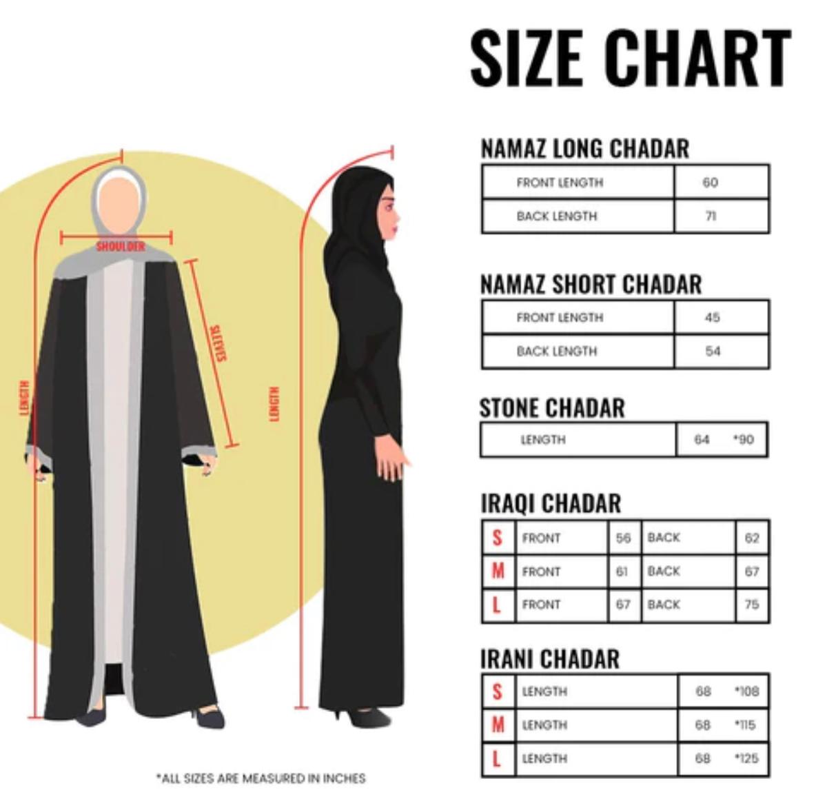 Irani Abaya (Irani Chadar)
